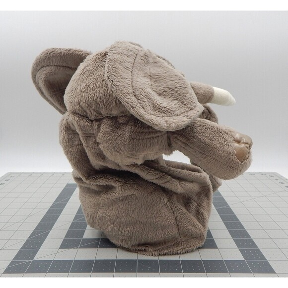 Folkmanis Elephant Stage Puppet Hand Gray Tusks Realistic Plush Trunk Moves - Picture 4 of 16